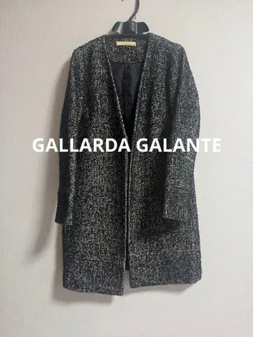 GALLARDA GALANTE 개럴개런트 트위드 노카라 코트