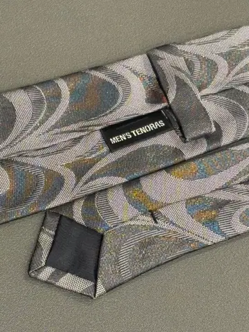 MEN'S TENORAS 추상 무늬 넥타이 그레이