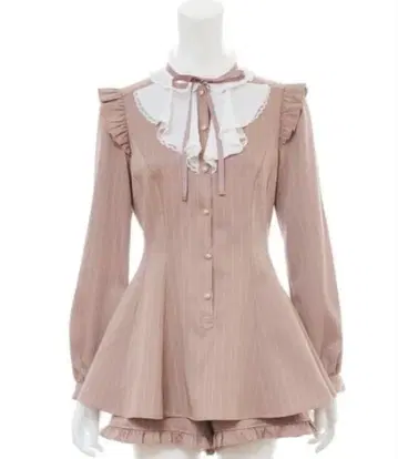 [ Secret Honey ] 스트라이프 패턴 셋업 핑크 사이즈 M