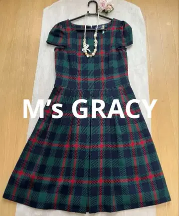 새상품급 엠즈 그레이시 체크 무늬 원피스 크리스마스에