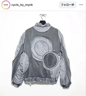m.y.o.b 스파이럴 컷아웃 봄버 재킷 그레이