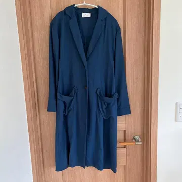 르쿨르 블랑 블루 롱 코트 스프링 코트