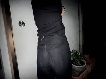 AIREI gauze baggy denim