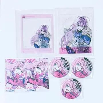 도쿄 에이리언즈 나데시코 라이카 굿즈 묶음 판매 캔뱃지 아크릴 카드 특전