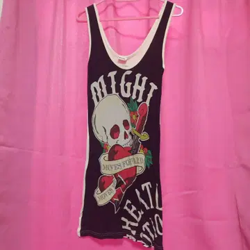 d.i.a. 스컬 그래픽 슬리브리스 원피스