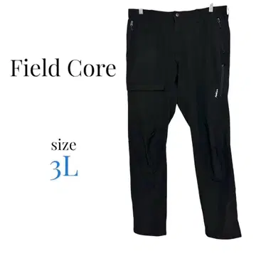 Field Core [ 3L ] 캐주얼 팬츠 블랙 심플 스트레치