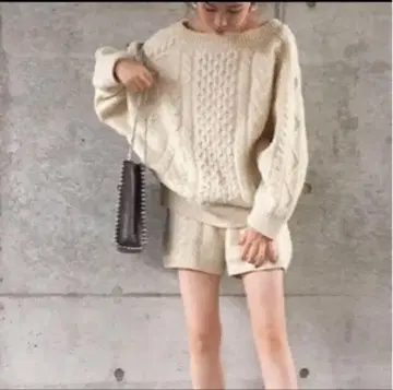 snidel 케이블 니트 셋업 스나이델