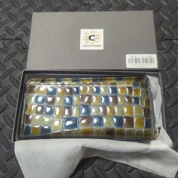 COCCO FIORE 멀티 컬러 가죽 장지갑