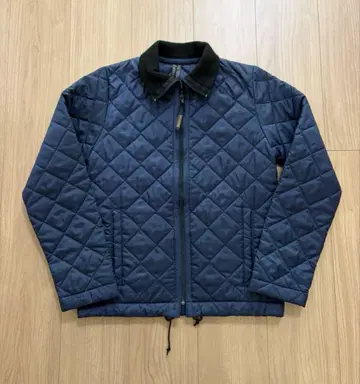 새상품급 라벤햄 퀼팅 자켓 지퍼 타입 36 네이비