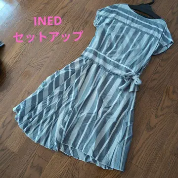 INED 스트라이프 스커트 셋업 M 사이즈