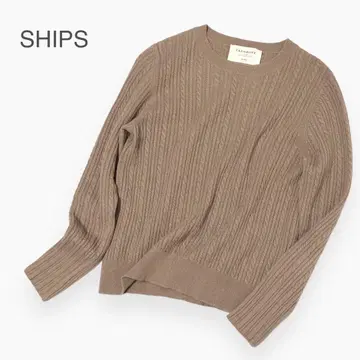 새상품급 SHIPS 캐시미어 100% 케이블 니트 풀오버 36 쉽스