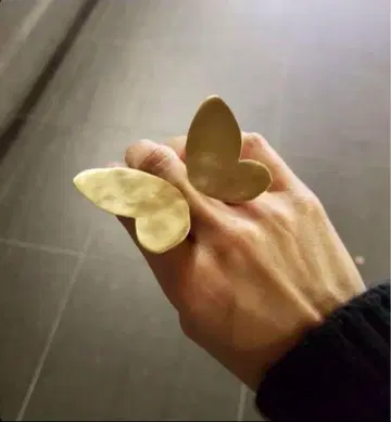 8uede 스웨이드 골드 나비 반지 13호