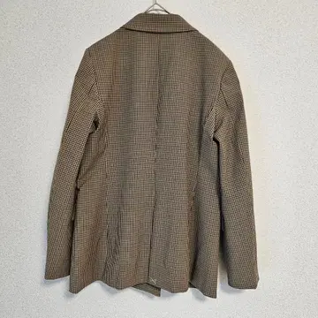 완판템 GU 더블 브레스트 체크 자켓 M 사이즈 34 브라운