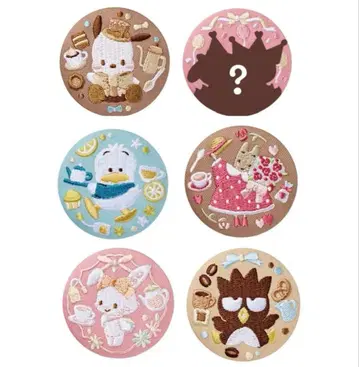 산리오 자수 캔뱃지 6개 세트 (시크릿 포함)
