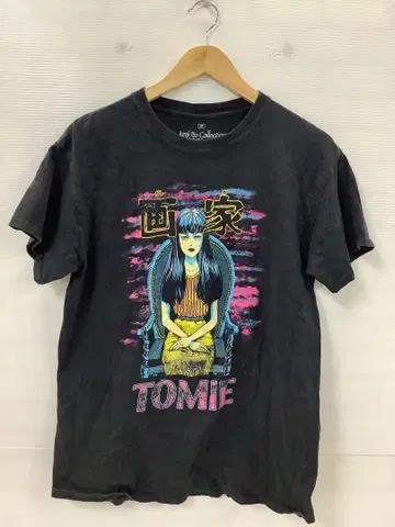 11.5 A914T 이토 준지 티셔츠 아트 프린트 블랙