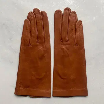 새상품급 이탈리아제 여성용 가죽 그로브 브라운 가죽 장갑 사이즈 7