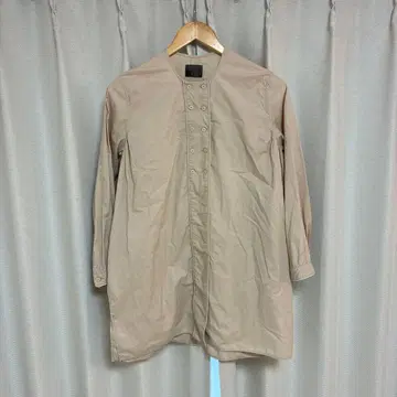 오로네 셔츠 버튼 베이지 튜닉