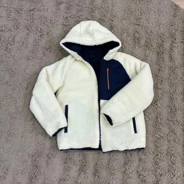 [ 미사용 새상품 ] 울트라 웜 리버서블 보아 자켓 아이보리/네이비