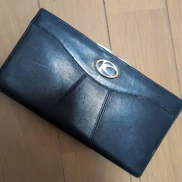 빈티지 블랙 플랩식 장지갑