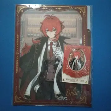 찬란한 밤의 연회 원신 딜루크 클리어 파일 캔뱃지