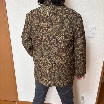 실크 페이즐리 무늬 테일러드 자켓