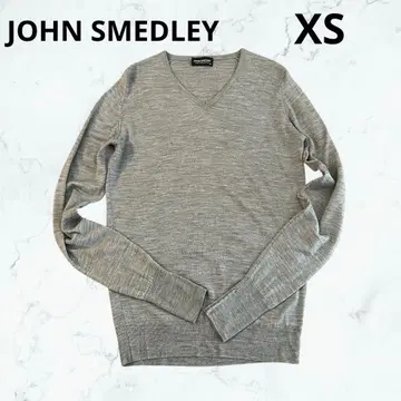 JOHN SMEDLEY 그레이 V넥 니트 XS 스웨터