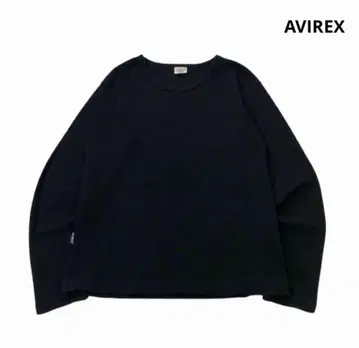 AVIREX 블랙 긴팔 티셔츠