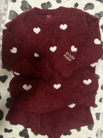 젤라또피케 하트 아란 풀오버 상하의 세트