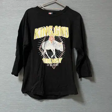 KING GNU 그래픽 T셔츠 블랙 라이브T