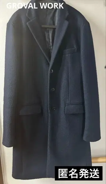 글로벌 워크 울 체스터 코트 남성용 아우터 네이비 L