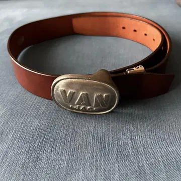 새상품급 VAN JAC 가죽 벨트 버클 벨트 브라운
