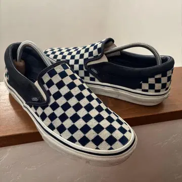 Vans V98CL 인디고 블루 슬립온 체커 27cm
