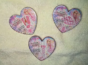 프리티 리듬 프리즘 스톤 아이돌 밀키 핑크 3종 세트 사용품