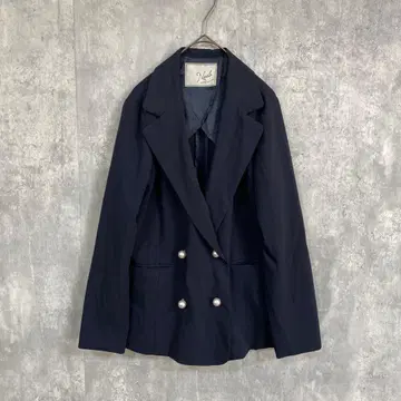 Noela 노엘라 펄 버튼 긴팔 테일러드 자켓 네이비 프리