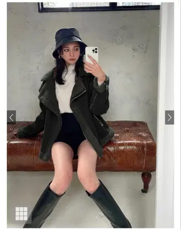 에코 무스탕 라이더 자켓 k9037x 블랙 GRL 그레일