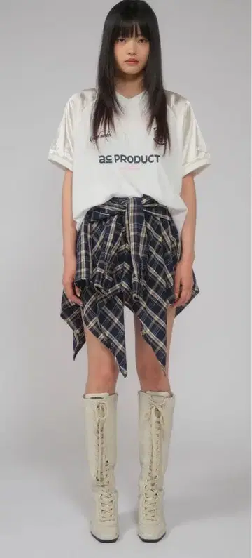 ACLENT 어시멘틀리 체크 미니 스커트