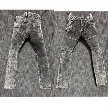 정가 28,600엔 SHAREEF 모터 사이클 케미컬 데님 스키니