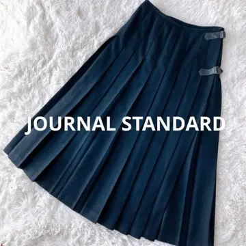 JOURNAL STANDARD 울 랩 플리츠 스커트 블랙 S