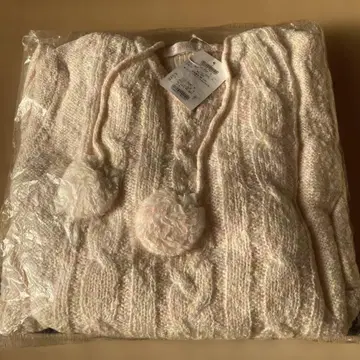 택 포함 미사용 새상품 리즈리사 후드 부착 니트 미니 원피스