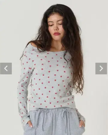 TINA:JOJUN 스타 프린트 롱t