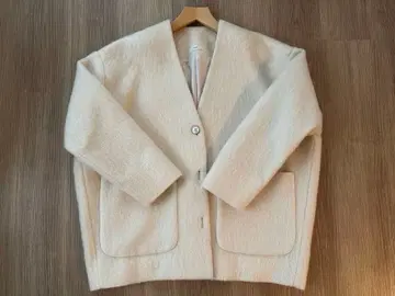 YORI 울 모헤어 샤기 자켓 핑크