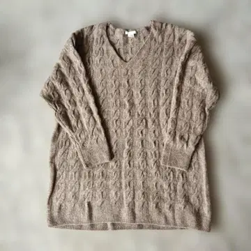H&M V넥 케이블 짜임 니트 S