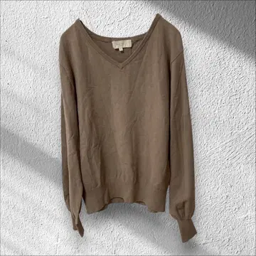 비밍 바이 빔즈 B:MING V넥 니트 스웨터 브라운 긴팔