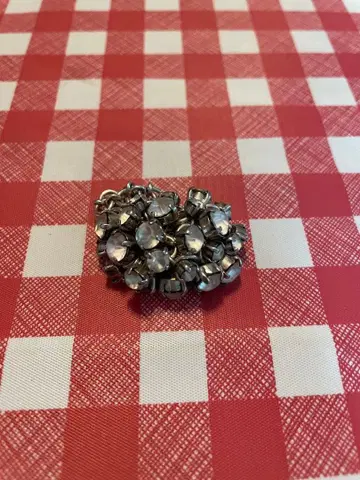 세르주 트라발 짜임 반지 아쉬페 프랑스 크리스탈 반지