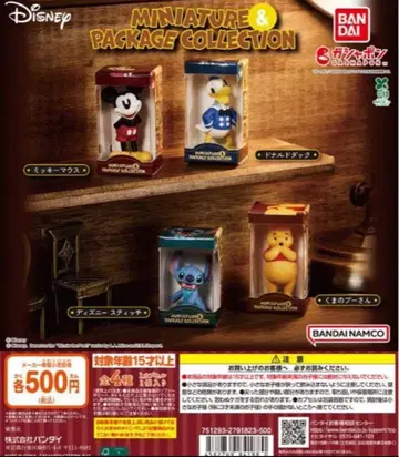 디즈니 캐릭터 미니어처 & 패키지 컬렉션 전 4종 컴프