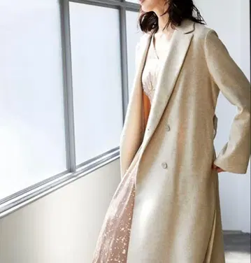 프레이 아이디 코트 베이지 롱 코트