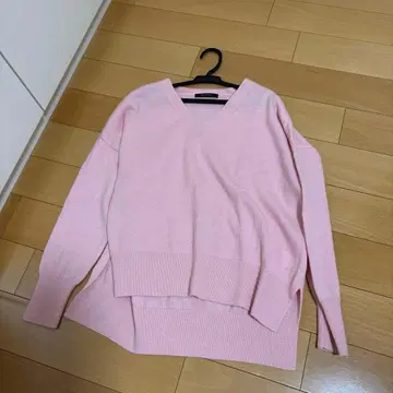 MACPHEE V넥 스웨터 사이즈 S 핑크