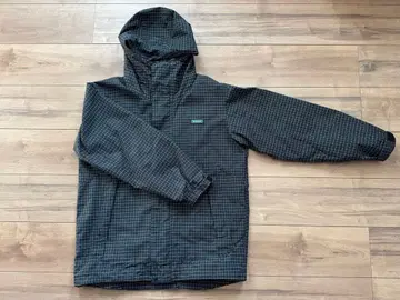 체크 무늬 마운틴 후드티 후드 부착