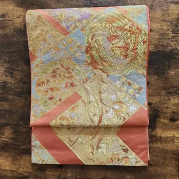 니시진 카와시마 직물 후쿠로 오비 봉황 무늬 육통 패턴