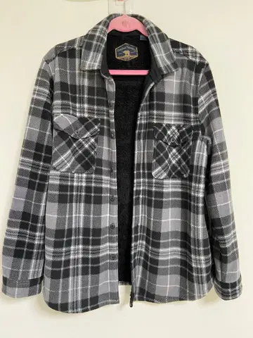 플리스 원단 자켓 그레이 계열 체크 코스트코 남성용 XL